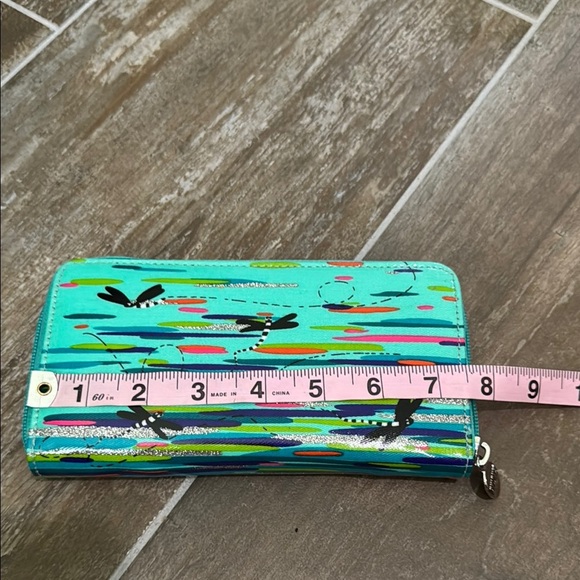 Pylones Purple and Teal Dragonfly Patterned Wallet - Picture 5 of 8